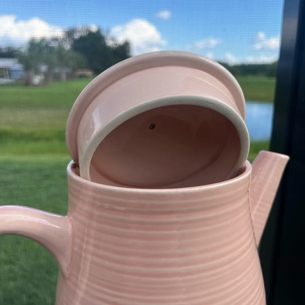 franciscan reflection peach 1982-1984 coffee pot USA 7 3/8” with lid